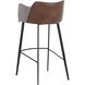 Griffin 38.75 inch November Grey / Bravo Cognac Barstool